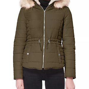 NWT MARALYN & ME JUNIORS' WAIST DRAW CORD SHORT PUFFER COAT